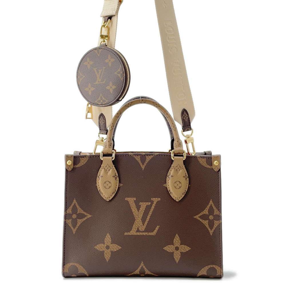 Louis Vuitton Monogram Reverse OnTheGo Handbag Tote Bag Shoulder